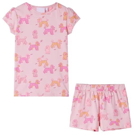 Pijama Infantil de Manga Corta Rosa Claro 104