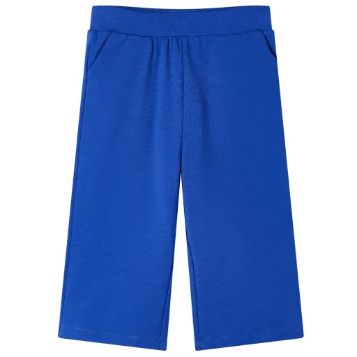 Pantalón Infantil Con Perneras Anchas Azul Cobalto 140