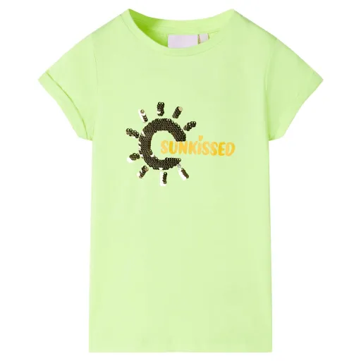 Camiseta Infantil Amarillo Neón 116