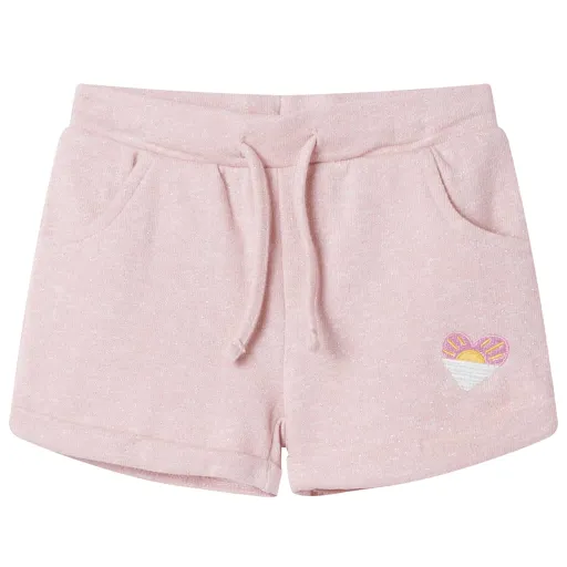 Pantalones Cortos Infantiles Con Cordón Rosa Claro Mixto 116