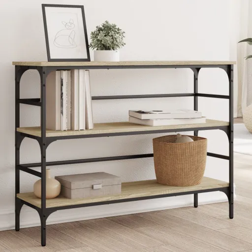 Mesa Consola Madera de Ingeniería Roble Sonoma 100x32x75 cm