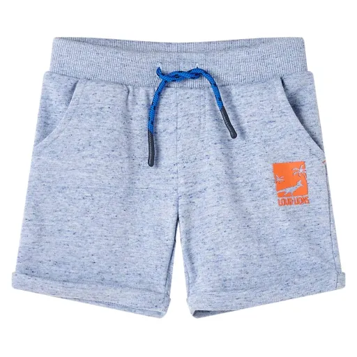 Pantalones Cortos Infantiles Con Cordón Azul Mélange 116
