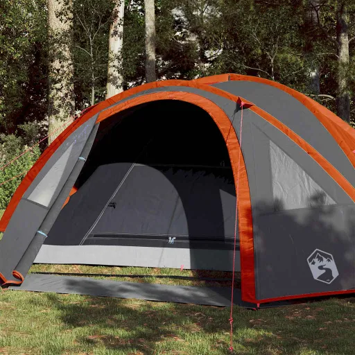 Tienda de Campaña Iglú Para 4 Personas Impermeable Naranja