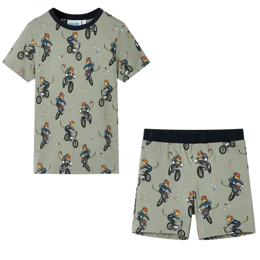 Pijama de Manga Corta Infantil Caqui Claro 104