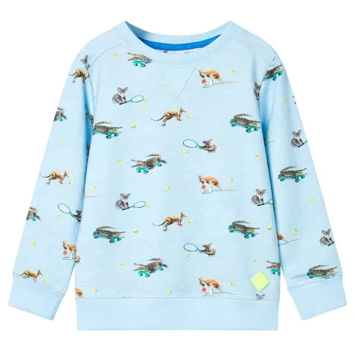 Sudadera Para Niños Azul Claro Mélange 140