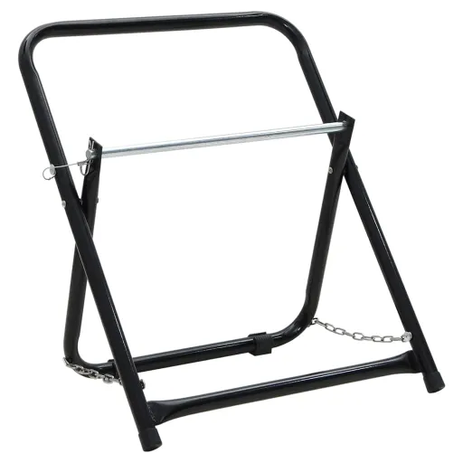 Carrito de Rollo de Manguera Acero Negro 48 cm 45 kg