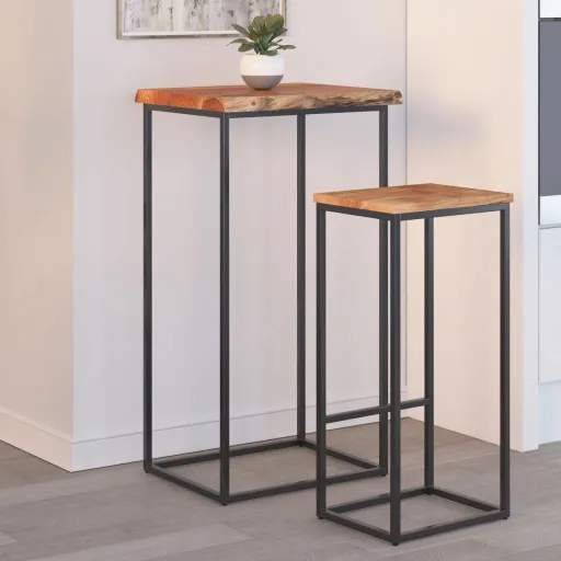Tablero de Mesa Rectangular Acacia Borde Vivo 50x40x2,5 cm