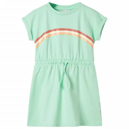 Vestido Infantil Con Cordón Verde Chillón 128