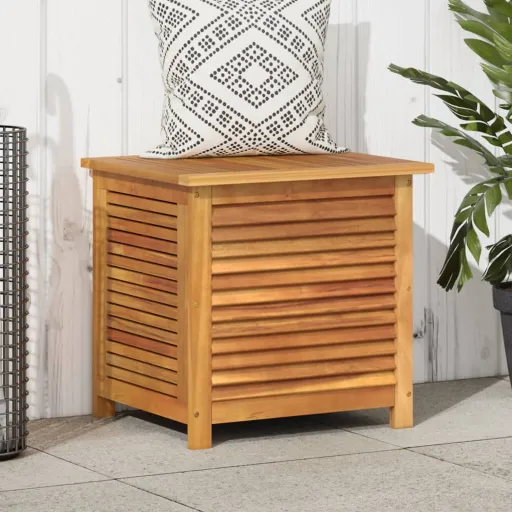 Caja de Almacenaje de Jardín Madera Maciza Acacia 60x50x56 cm