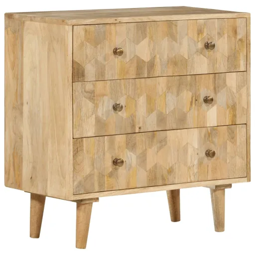 Cajonera de Madera Maciza de Mango 70x35x70 cm