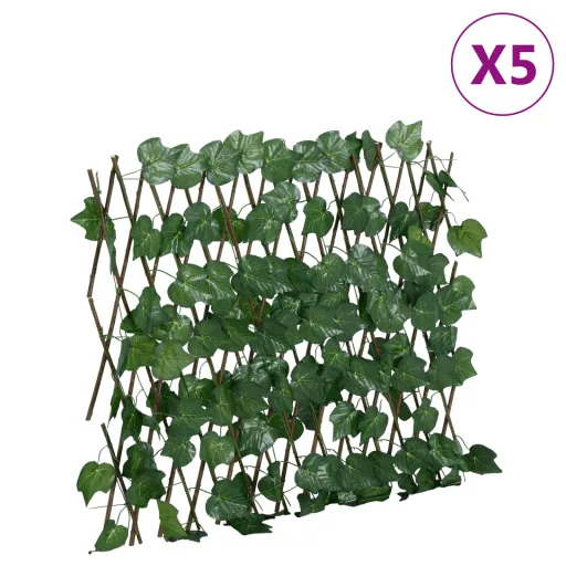 Enrejado Expansible de Parra Artificial Verde 5 Uds 190x60 cm