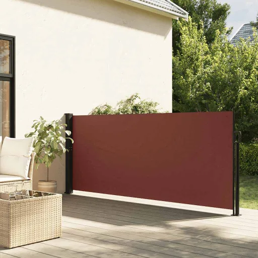 Toldo Lateral Retráctil Marrón 100x300 cm