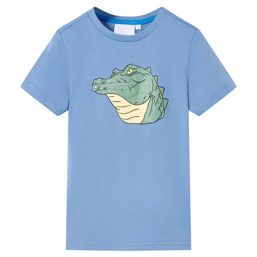 Camiseta Infantil Azul Medio 128