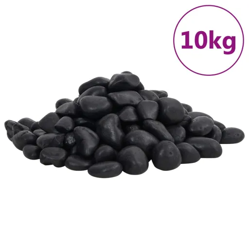 Guijarros Pulidos Negros 10 kg 2-5 cm