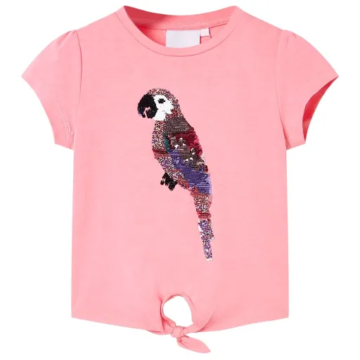 Camiseta Infantil Rosa Fluorescente 104