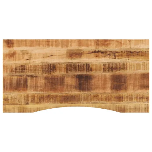 Tablero Escritorio Con Curva Madera Mango Rugosa 120x60x2,5 cm