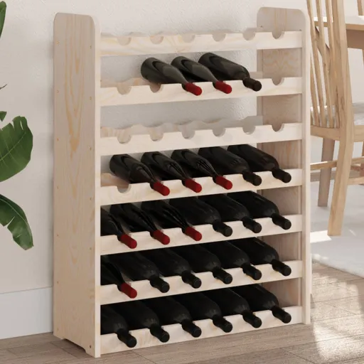 Botellero Madera Maciza de Pino 67,5x25x87 cm
