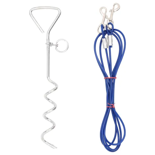 Cable de Amarre Para Perros Con Estaca de Tierra 5 m