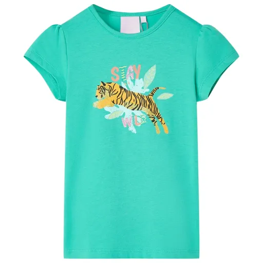 Camiseta Infantil Verde Menta 128