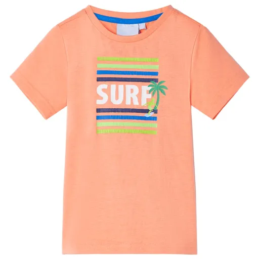 Camiseta Infantil Naranja Neón 128