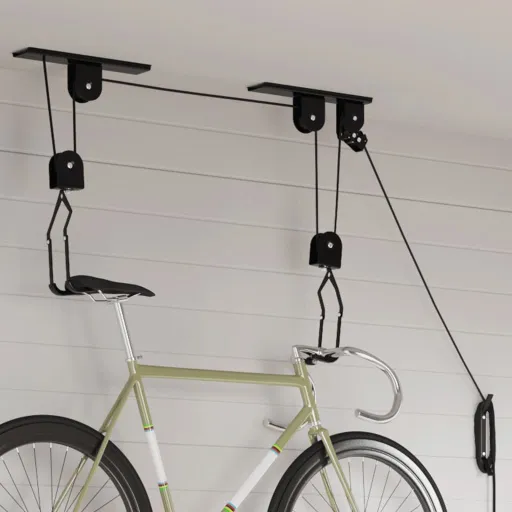 Elevadores de Bicicletas Con Montaje en Techo 2 Unidades 20 kg