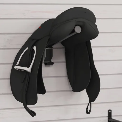 Soporte de Silla Montura de Pared Plegable Hierro Negro