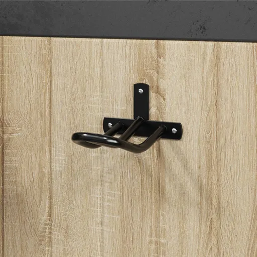 Soporte de Bridas de Pared de Hierro Negro