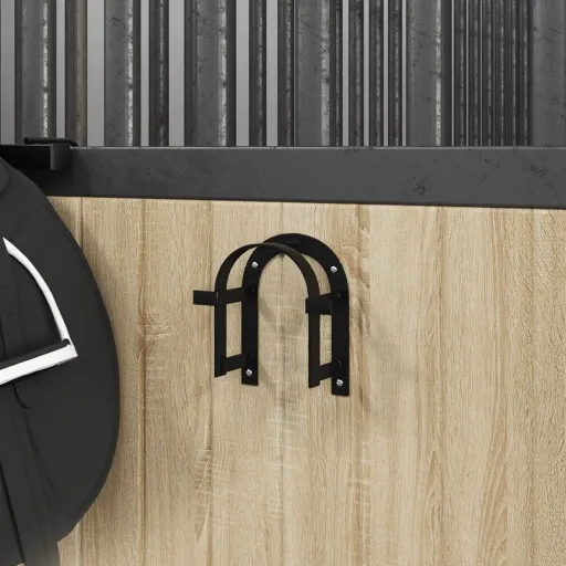 Soporte de Bridas de Pared de Hierro Negro