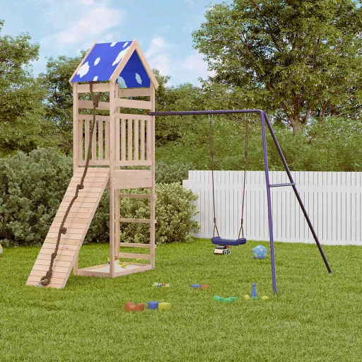 Parque Infantil de Exterior de Madera Maciza de Pino
