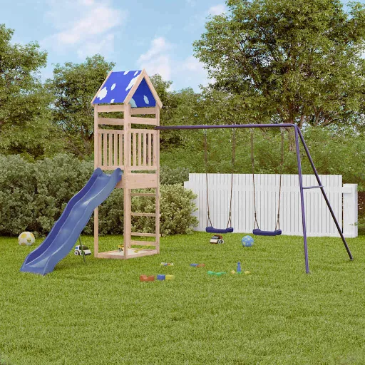 Parque Infantil de Exterior de Madera Maciza de Pino