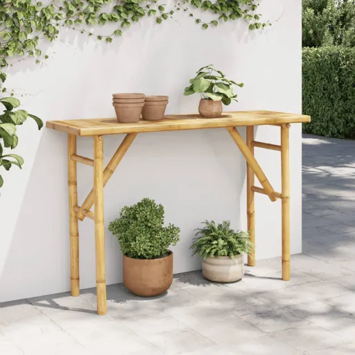 Mesa Consola de Bambú 115x39x75 cm