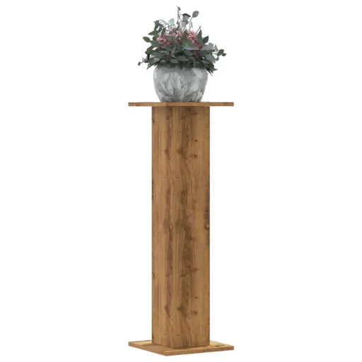 Soportes Para Plantas 2 Uds Madera Roble Artisian 30x30x95 cm