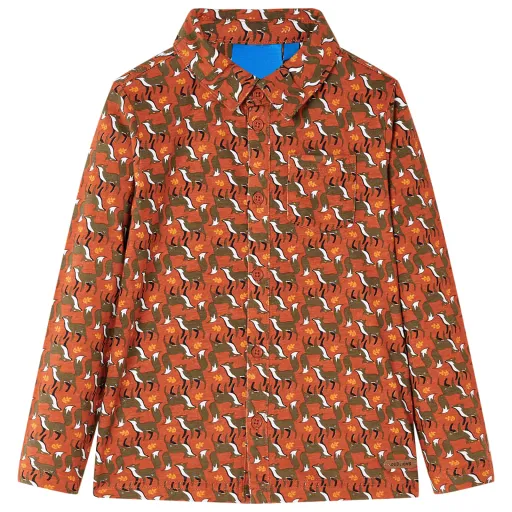 Camisa Infantil Color Teja Claro 128