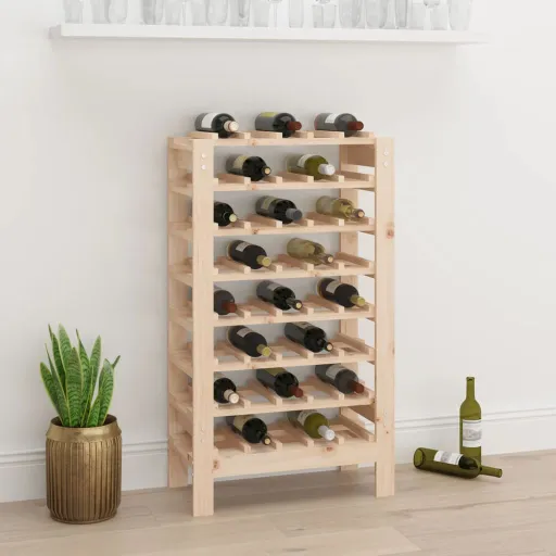 Botellero Madera Maciza de Pino 61,5x30x107,5 cm