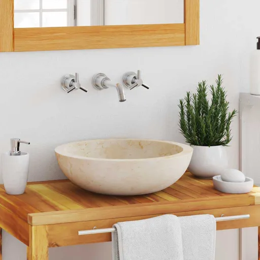 Lavabo 40x12 cm Mármol Color Crema