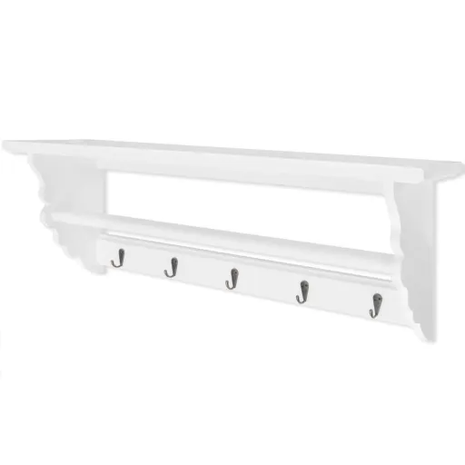 Perchero Estilo Barroco MDF Blanco