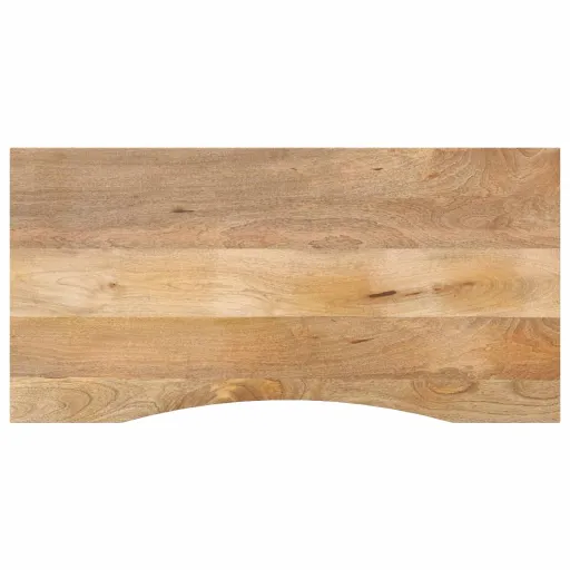 Tablero Escritorio Con Curva Madera Mango Rugosa 110x50x2,5 cm