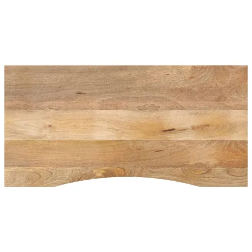 Tablero Escritorio Con Curva Madera Mango Rugosa 140x50x2,5 cm