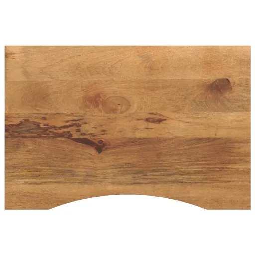 Tablero de Escritorio Con Curva Madera Mango Rugosa 80x50x2,5cm