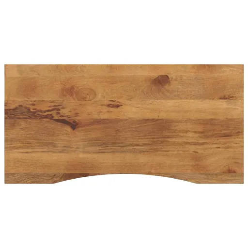 Tablero Escritorio Con Curva Madera Mango Rugosa 120x50x2,5 cm