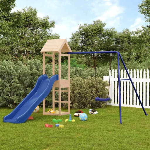 Parque Infantil de Exterior Madera Maciza de Pino