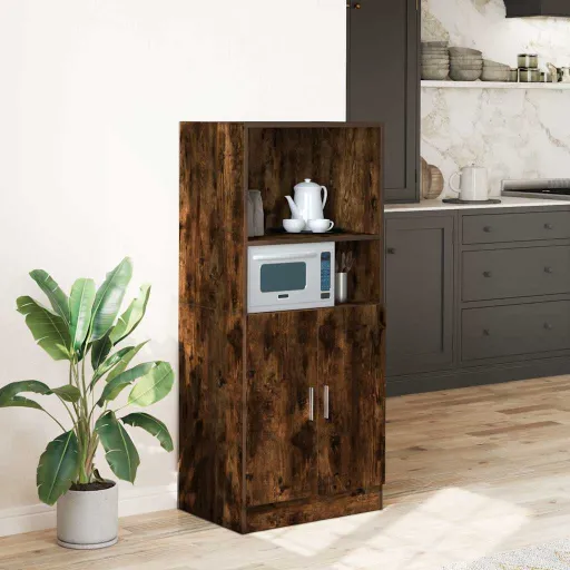 Mueble Cocina Madera Ingeniería Roble Ahumado 38x41,5x131,5 cm