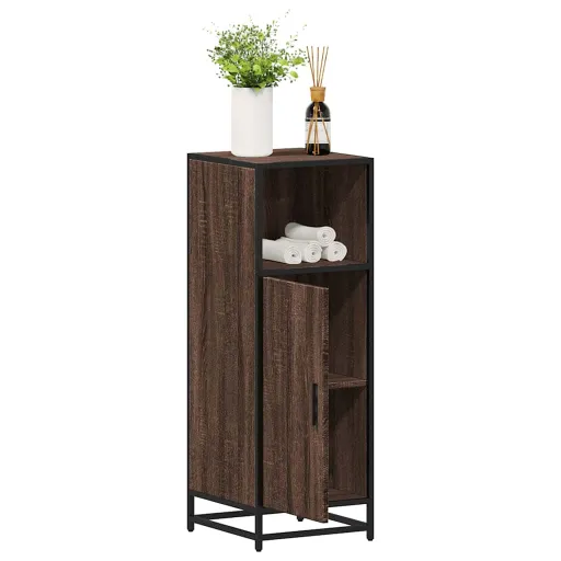 Armario de Baño Madera Contrachapada Roble Marrón 35x37,5x100cm