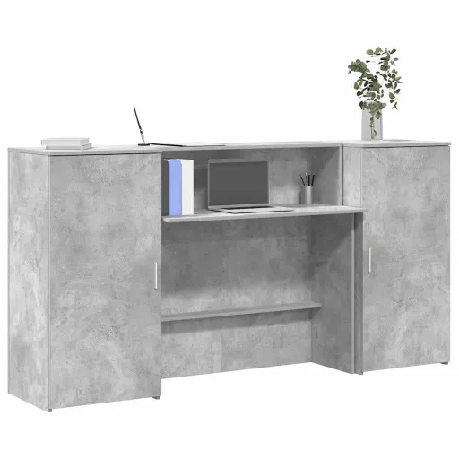 Mostrador de Recepción Gris Hormigón 200x50x103,5 cm