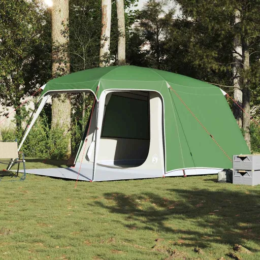 Tienda de Campaña Iglú on Porche 5 Personas Impermeable Verde