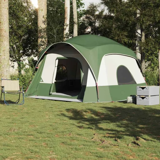 Tienda de Campaña Familiar Para 6 Personas Impermeable Verde