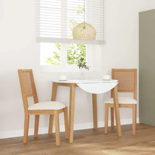 Sillas de Comedor Con Cojines 2 Uds Madera Maciza Caucho