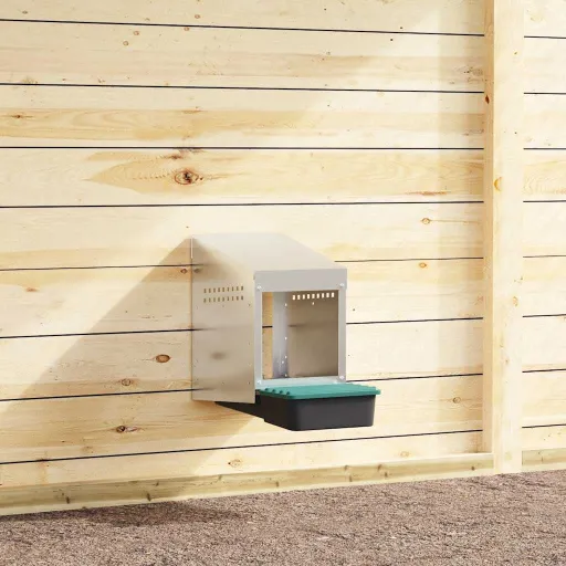 Nido Para Gallinas Con 1 Compartimento de Acero Galvanizado Para Montar en la Pared