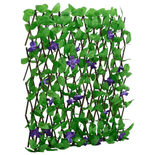 Enrejado Valla Expansible de Hiedra Artificial Verde 180x70 cm