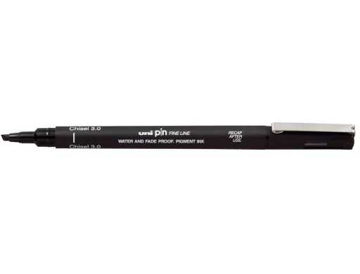 Rotulador Uniball Pin Calibrado Punta Biselada 3 mm Color Negro